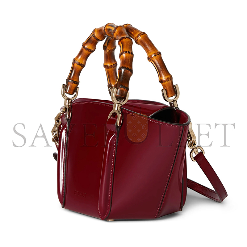 GUCCI MINI BAMBOO TOP HANDLE TOTE BAG 805832 (27*14*4.6cm) 